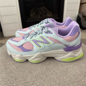 New Balance 9060 Y2K Inspired Sneaker In Purple/Blue (GC9060KP) Kid's Size 6.5
